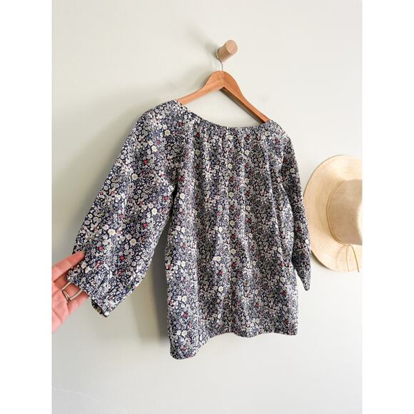 J.Crew | Liberty Of London Floral Peasant Top | Sz XS - Picture 7 of 7